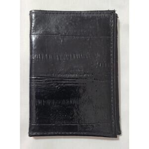 Vtg Winston Leather Trifold Wallet Mens Black 1992 RJRTC ID Holder Tobacco Promo